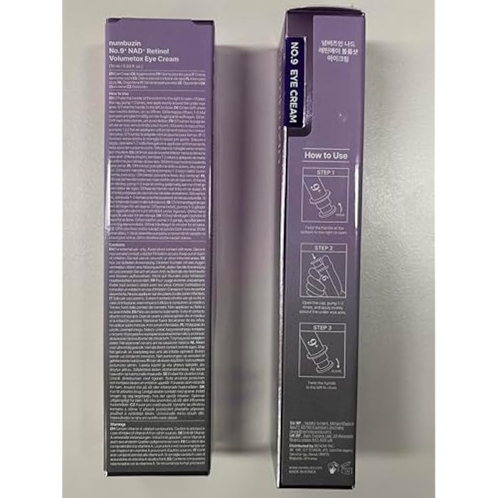 numbuzin No.9 NAD+ Retinol Eye Cream, Depuffing & Firming Eye Serum for Dark Circles, Wrinkles & Fine Lines, Peptides & Niacinamide for Glow & Undereye Radiance, Stocking Stuffers 0.33 fl oz - Image 3